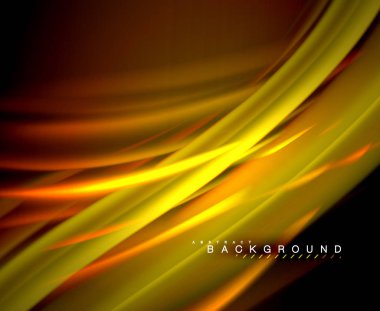 Neon parlayan dalga, sihirli enerji ve ışık arka plan. Vektör duvar kağıdı şablonu