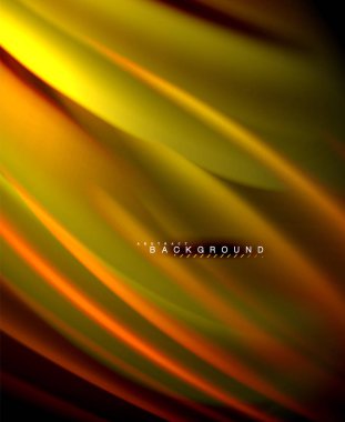 Neon parlayan dalga, sihirli enerji ve ışık arka plan. Vektör duvar kağıdı şablonu, illüstrasyon