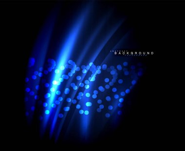 Neon parlayan techno hatları, yüksek teknoloji fütüristik arka plan şablonu kare şekilleri ile