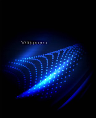 Neon parlayan techno hatları, yüksek teknoloji fütüristik arka plan şablonu kare şekilleri ile