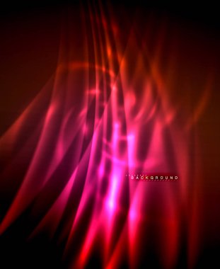 Neon parlayan techno hatları, yüksek teknoloji fütüristik arka plan şablonu kare şekilleri ile