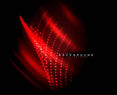 Neon parlayan techno hatları, yüksek teknoloji fütüristik arka plan şablonu kare şekilleri ile