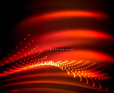 Neon parlayan techno hatları, yüksek teknoloji fütüristik arka plan şablonu kare şekilleri ile