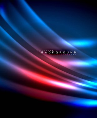 Neon parlayan techno hatları, yüksek teknoloji fütüristik arka plan şablonu kare şekilleri ile