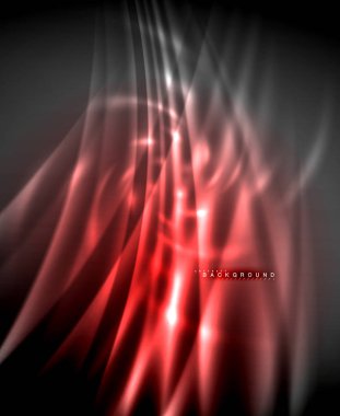 Neon parlayan techno hatları, yüksek teknoloji fütüristik arka plan şablonu kare şekilleri ile