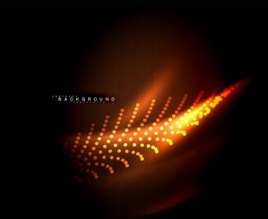 Neon parlayan techno hatları, yüksek teknoloji fütüristik arka plan şablonu kare şekilleri ile