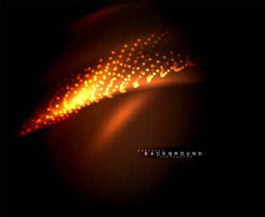 Neon parlayan techno hatları, yüksek teknoloji fütüristik arka plan şablonu kare şekilleri ile