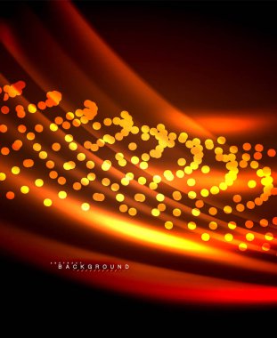 Neon parlayan techno hatları, yüksek teknoloji fütüristik arka plan şablonu kare şekilleri ile