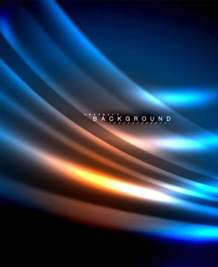 Neon parlayan techno hatları, yüksek teknoloji fütüristik arka plan şablonu kare şekilleri ile