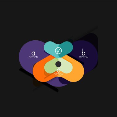 Düz tasarım geometrik infographics, ok şekli vektör etiket veya etiket, Fiyat etiketleri, promosyon rozet, simgesi tasarım, kağıt tarzı düzeni verileri grafik görselleştirme adım adım süreci için için teklif