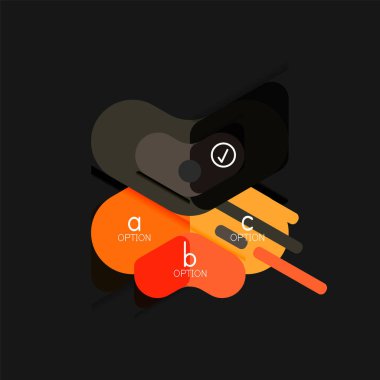 Düz tasarım geometrik infographics, ok şekli vektör etiket veya etiket, Fiyat etiketleri, promosyon rozet, simgesi tasarım, kağıt tarzı düzeni verileri grafik görselleştirme adım adım süreci için için teklif