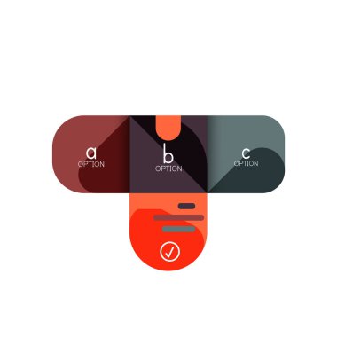 Infographics seçeneği ve adım adım içinde yuvarlak kareler, grafik, grafik, diyagram seçenekleri, parçalar, süreçleri ile unsuru