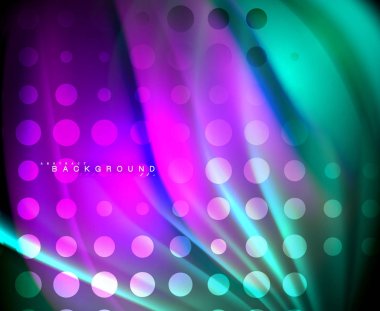 Neon holografik sıvı renkli dalga web, duvar kağıdı, desen, doku ve arka plan için