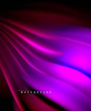 Neon holografik sıvı renkli dalga web, duvar kağıdı, desen, doku ve arka plan için