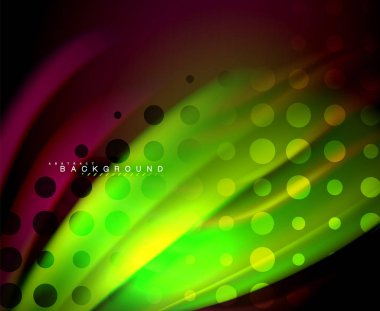 Neon holografik sıvı renkli dalga web, duvar kağıdı, desen, doku ve arka plan için