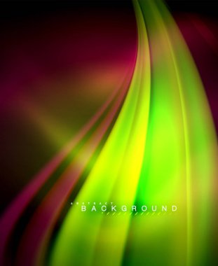 Neon holografik sıvı renkli dalga web, duvar kağıdı, desen, doku ve arka plan için