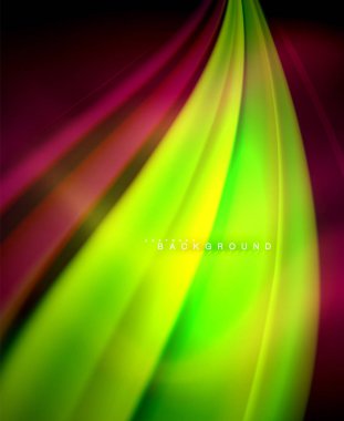 Neon holografik sıvı renkli dalga web, duvar kağıdı, desen, doku ve arka plan için