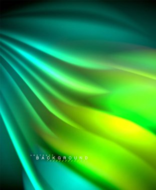 Neon holografik sıvı renkli dalga web, duvar kağıdı, desen, doku ve arka plan için