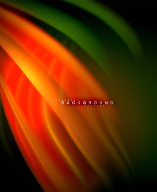 Neon holografik sıvı renkli dalga web, duvar kağıdı, desen, doku ve arka plan için