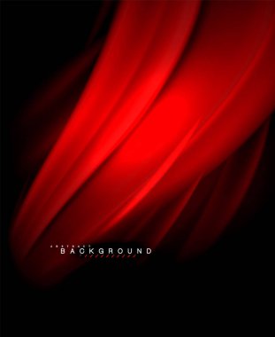 Neon parlayan dalga, sihirli enerji ve ışık arka plan. Vektör duvar kağıdı şablonu