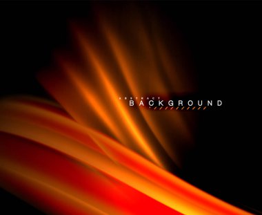 Neon parlayan dalga, sihirli enerji ve ışık arka plan. Vektör duvar kağıdı şablonu