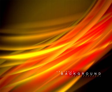 Neon parlayan dalga, sihirli enerji ve ışık arka plan. Vektör duvar kağıdı şablonu