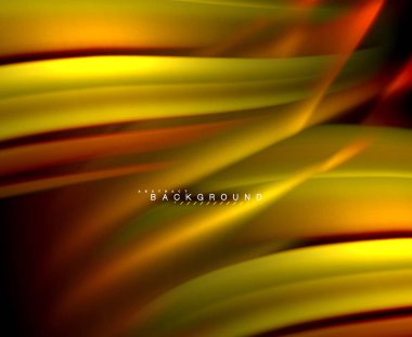 Neon parlayan dalga, sihirli enerji ve ışık arka plan. Vektör duvar kağıdı şablonu