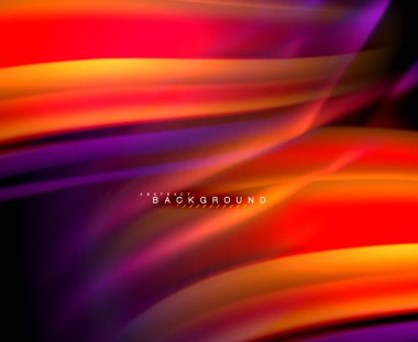 Neon parlayan dalga, sihirli enerji ve ışık arka plan. Vektör duvar kağıdı şablonu