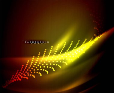 Neon parlayan techno hatları, yüksek teknoloji fütüristik arka plan şablonu kare şekilleri ile