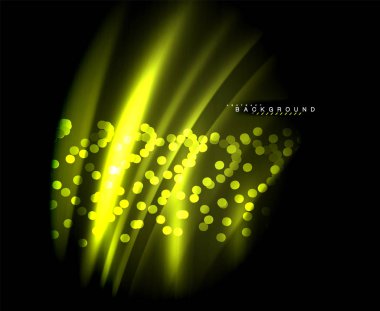 Neon parlayan techno hatları, yüksek teknoloji fütüristik arka plan şablonu kare şekilleri ile