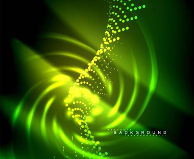 Neon parlayan techno hatları, yüksek teknoloji fütüristik arka plan şablonu kare şekilleri ile