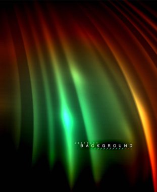 Neon parlayan techno hatları, yüksek teknoloji fütüristik arka plan şablonu kare şekilleri ile