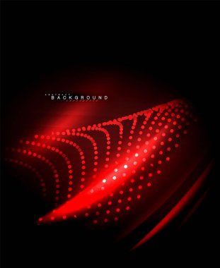 Neon parlayan techno hatları, yüksek teknoloji fütüristik arka plan şablonu kare şekilleri ile