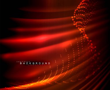 Neon parlayan techno hatları, yüksek teknoloji fütüristik arka plan şablonu kare şekilleri ile