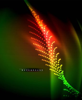 Neon parlayan techno hatları, yüksek teknoloji fütüristik arka plan şablonu kare şekilleri ile