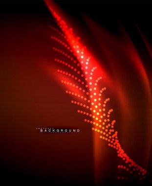 Neon parlayan techno hatları, yüksek teknoloji fütüristik arka plan şablonu kare şekilleri ile