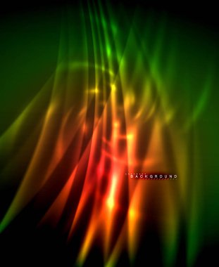 Neon parlayan techno hatları, yüksek teknoloji fütüristik arka plan şablonu kare şekilleri ile