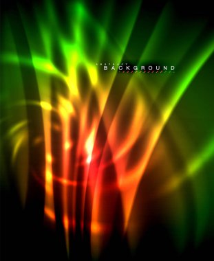 Neon parlayan techno hatları, yüksek teknoloji fütüristik arka plan şablonu kare şekilleri ile