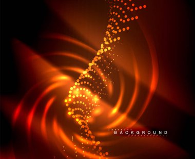 Neon parlayan techno hatları, yüksek teknoloji fütüristik arka plan şablonu kare şekilleri ile