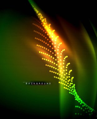 Neon parlayan techno hatları, yüksek teknoloji fütüristik arka plan şablonu kare şekilleri ile