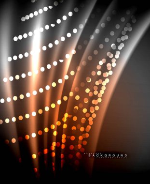 Neon parlayan techno hatları, yüksek teknoloji fütüristik arka plan şablonu kare şekilleri ile