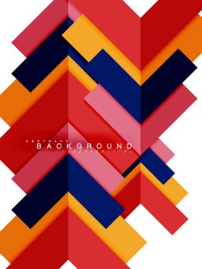 Çok renkli soyut geometrik şekiller, geometri arka plan web afiş için