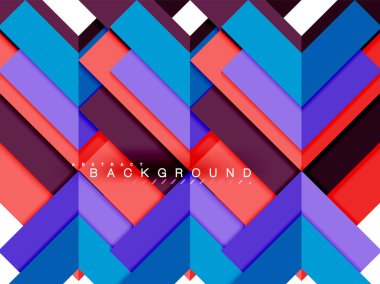 Çok renkli soyut geometrik şekiller, geometri arka plan web afiş için