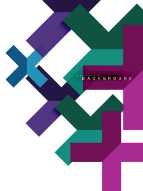 Çok renkli soyut geometrik şekiller, geometri arka plan web afiş için