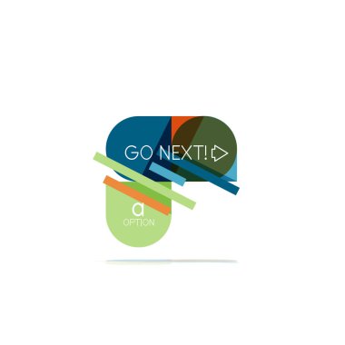 En az daire temiz soyut seçeneği adım Infographic tasarım öğesi, geometrik şekiller - Tur kareler, daireler ve satırları düzeni ile örnek metin