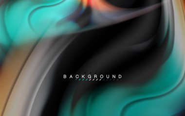 Sıvı sıvı renkler tasarım, renkli mermer veya plastik dalgalı doku arka plan, siyah, iş veya teknoloji sunu veya web broşür için parlak renkli öğeleri kapak tasarımı, duvar kağıdı