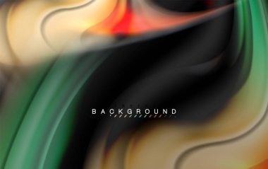 Sıvı sıvı renkler tasarım, renkli mermer veya plastik dalgalı doku arka plan, siyah, iş veya teknoloji sunu veya web broşür için parlak renkli öğeleri kapak tasarımı, duvar kağıdı