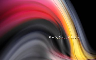 Sıvı sıvı renkler tasarım, renkli mermer veya plastik dalgalı doku arka plan, siyah, iş veya teknoloji sunu veya web broşür için parlak renkli öğeleri kapak tasarımı, duvar kağıdı