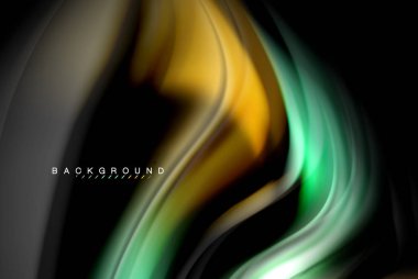 Sıvı sıvı renkler tasarım, renkli mermer veya plastik dalgalı doku arka plan, siyah, iş veya teknoloji sunu veya web broşür için parlak renkli öğeleri kapak tasarımı, duvar kağıdı