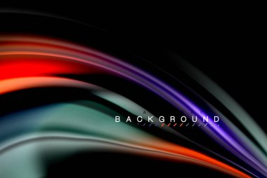 Sıvı sıvı renkler tasarım, renkli mermer veya plastik dalgalı doku arka plan, siyah, iş veya teknoloji sunu veya web broşür için parlak renkli öğeleri kapak tasarımı, duvar kağıdı